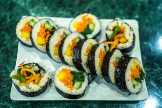 Korean traditional food kimbap